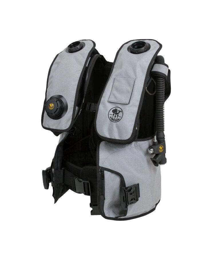 Poseidon Rebreather BCD in grey and black with integrated counterlungs