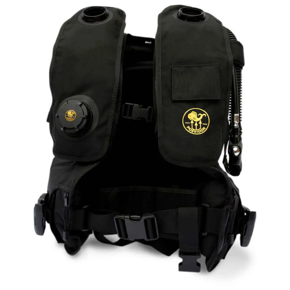 Poseidon Rebreather BCD in grey and black with integrated counterlungs