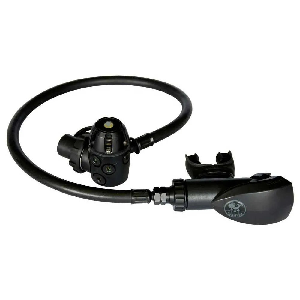 Poseidon Xstream Black DIN regulator with first stage, hose and black second stage