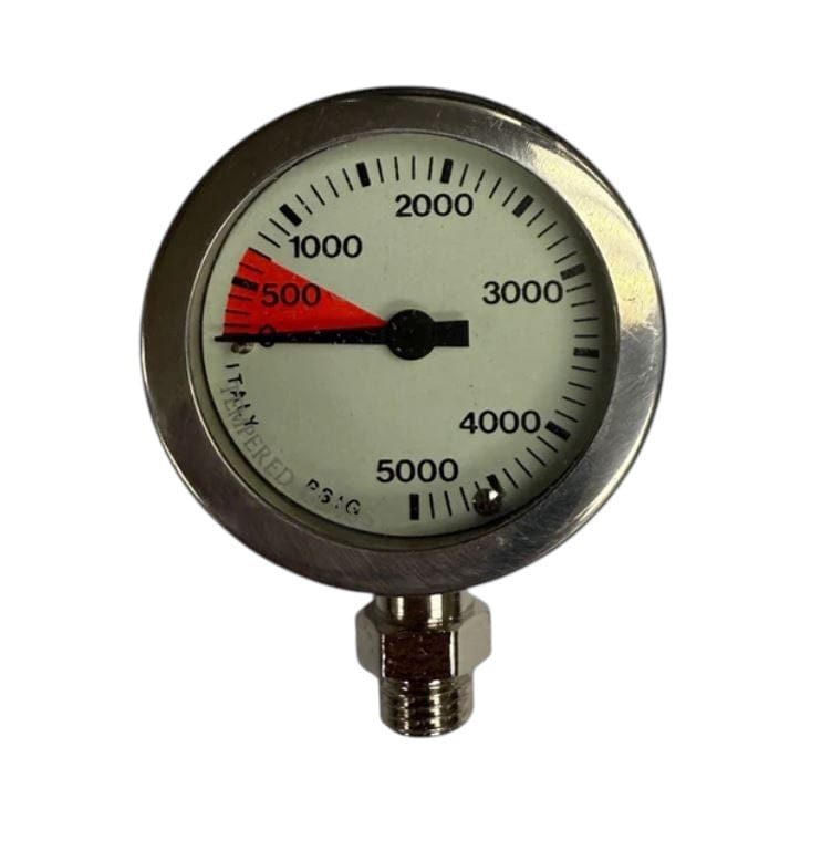 Shearwater console submersible pressure gauge with a PSI scale reading to 5000 psi