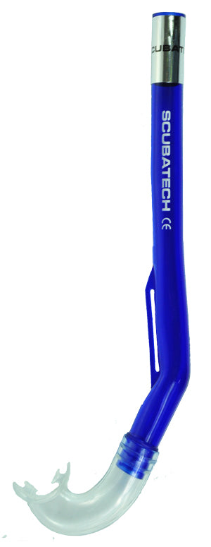 Scubatech SK 05 kids snorkel in lime yellow with small clear mouthpiece