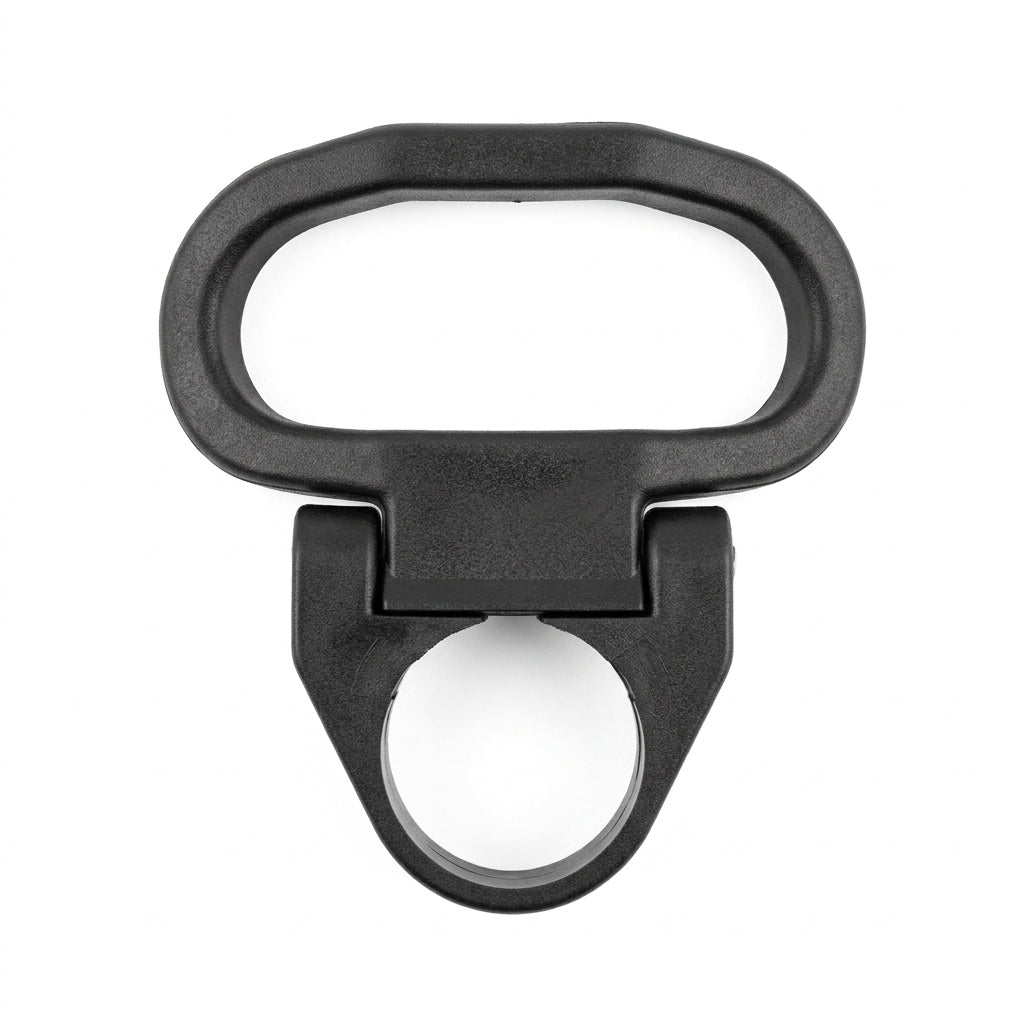 San-O-Sub folding tank handle from above, showing the loop and round neck clamp