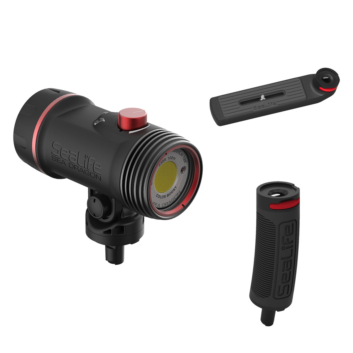 SeaLife Sea Dragon 3000F Colour Boost light with Flex-Connect Single Tray and grip