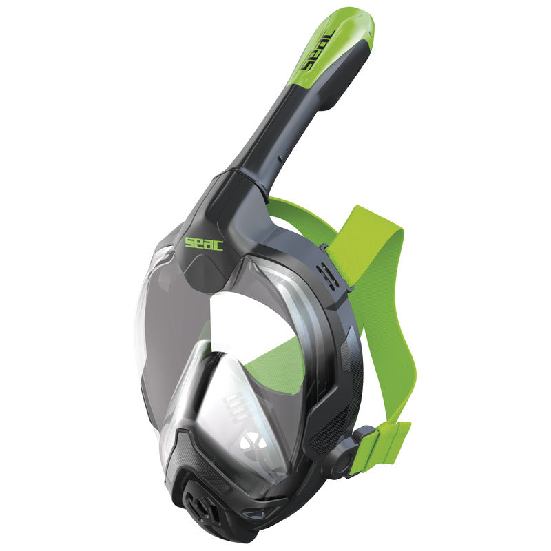 SEAC Libera full face snorkel mask with smoke frame and orange straps