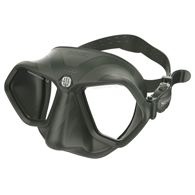 SEAC Wild low volume freediving mask in green