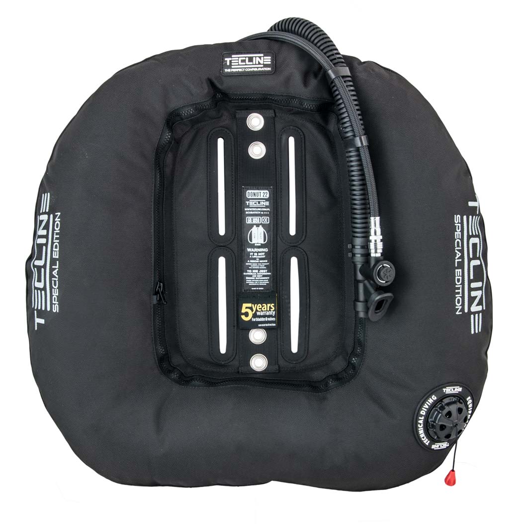 Tecline Donut 22 Special Edition twinset wing in black, front view