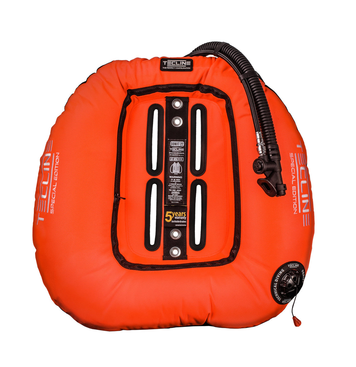 Tecline Donut 22 Special Edition wing in orange, front view