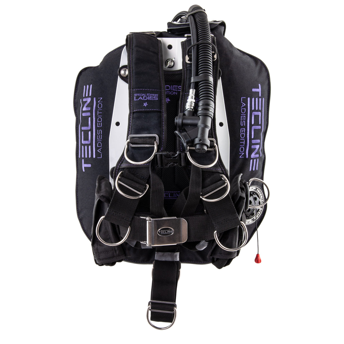 Tecline Peanut 21 Lady set with purple stitching, harness side