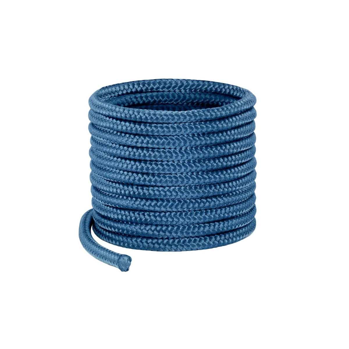 Coil of black Southern Ropes polyester round braid