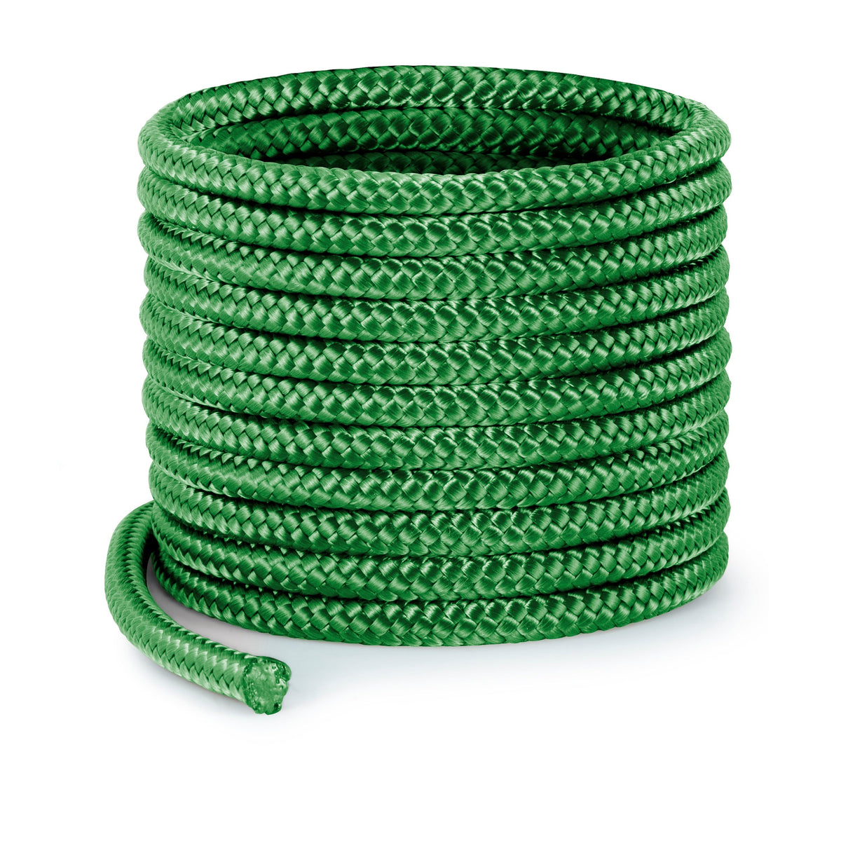 Coil of black Southern Ropes polyester round braid
