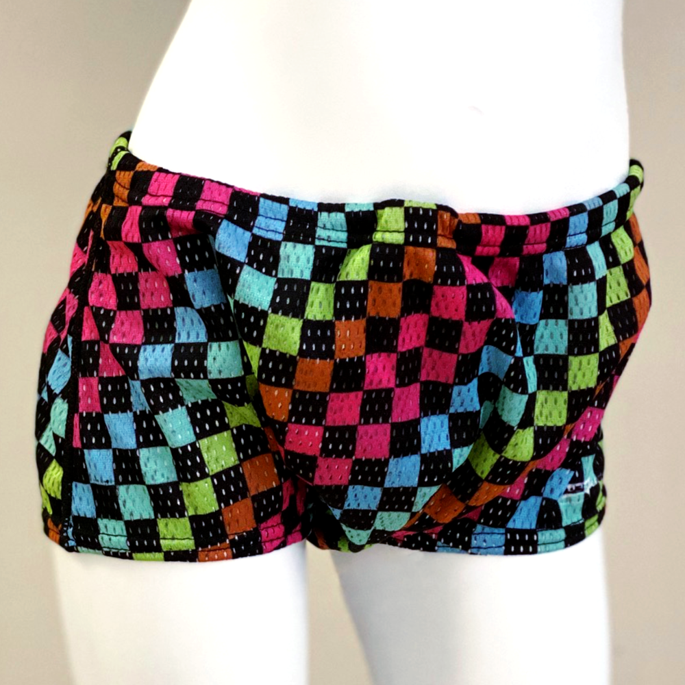 Spurt drag suit swim shorts in bright triangles