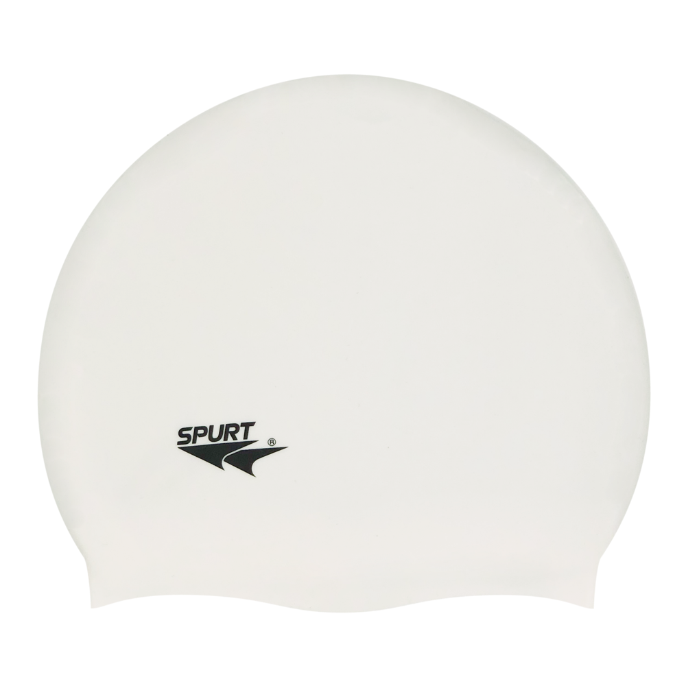 Spurt Flexi plain silicone swim cap in cream