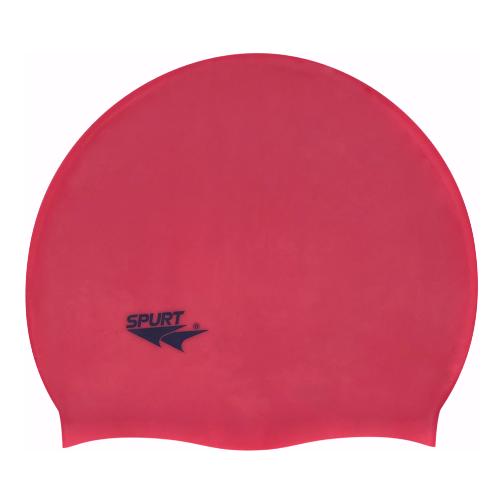 Spurt Flexi plain silicone swim cap in crimson