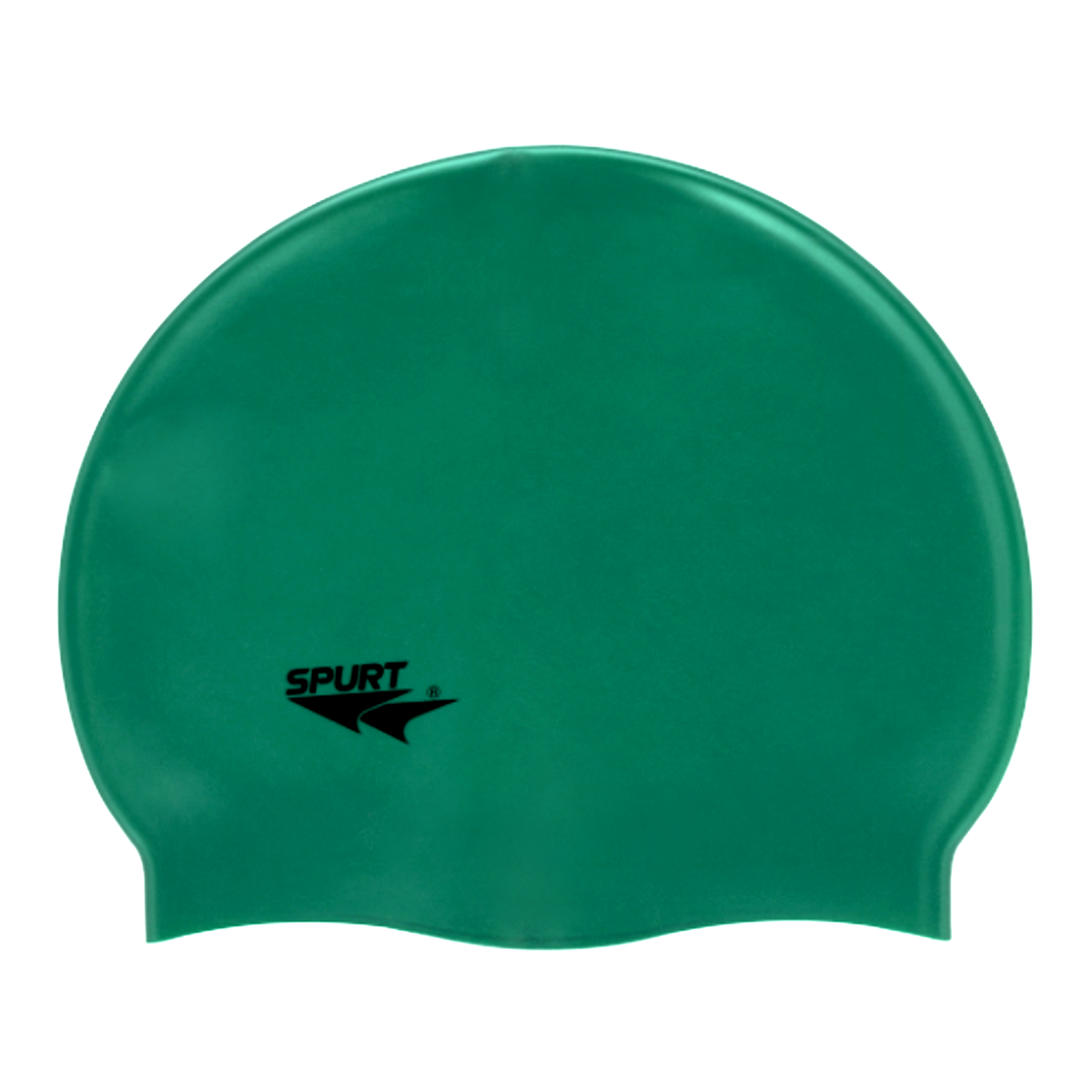 Spurt Flexi plain silicone swim cap in green