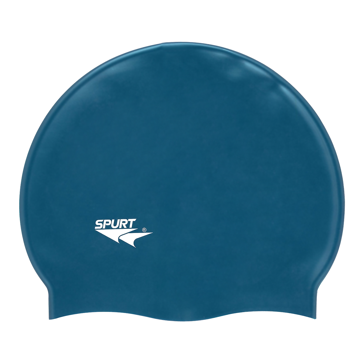 Spurt Flexi plain silicone swim cap in petrol