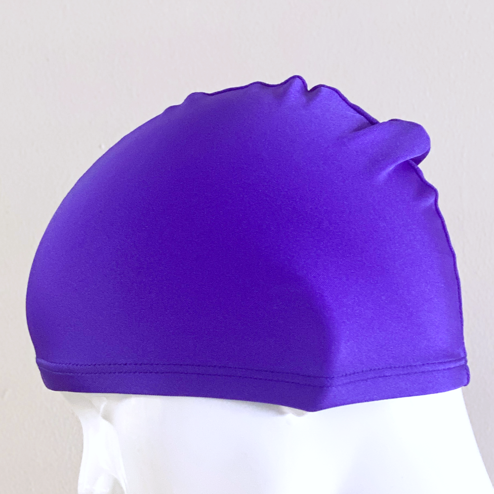 Spurt lycra swim cap in purple large