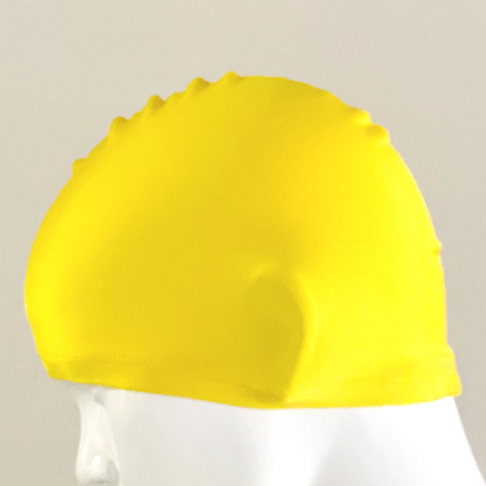 Spurt lycra swim cap in yellow small