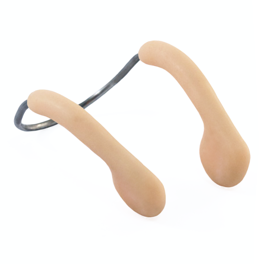 Spurt swimming nose clip, plastic and silicone blue / clear