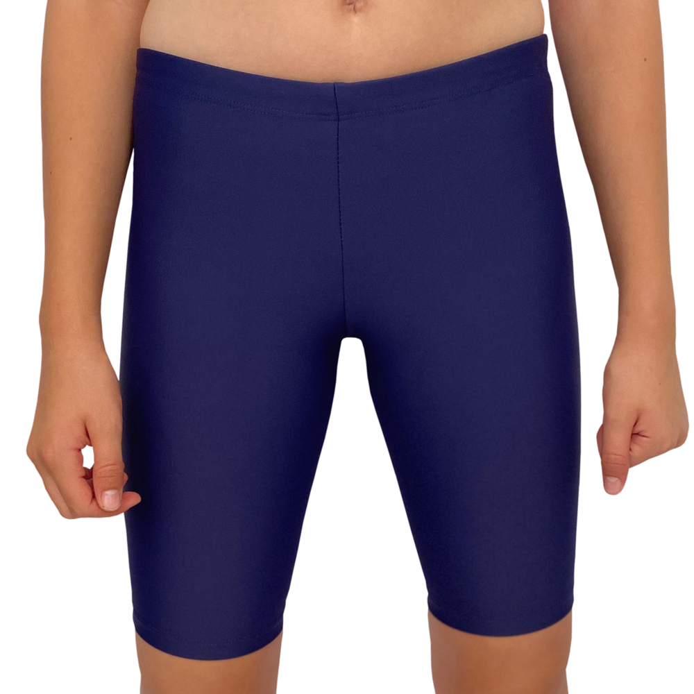 Spurt plain jammer swimsuit in black