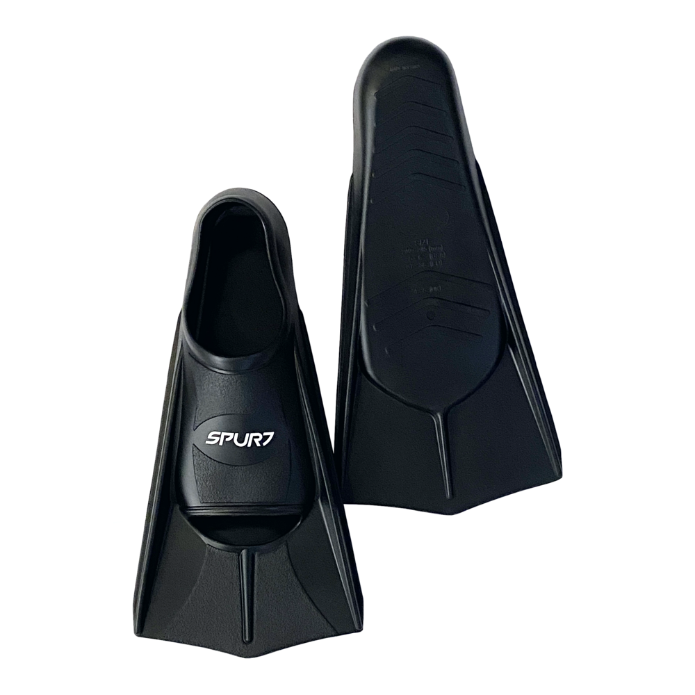 Spurt short silicone training fin, black uk 12.5-1