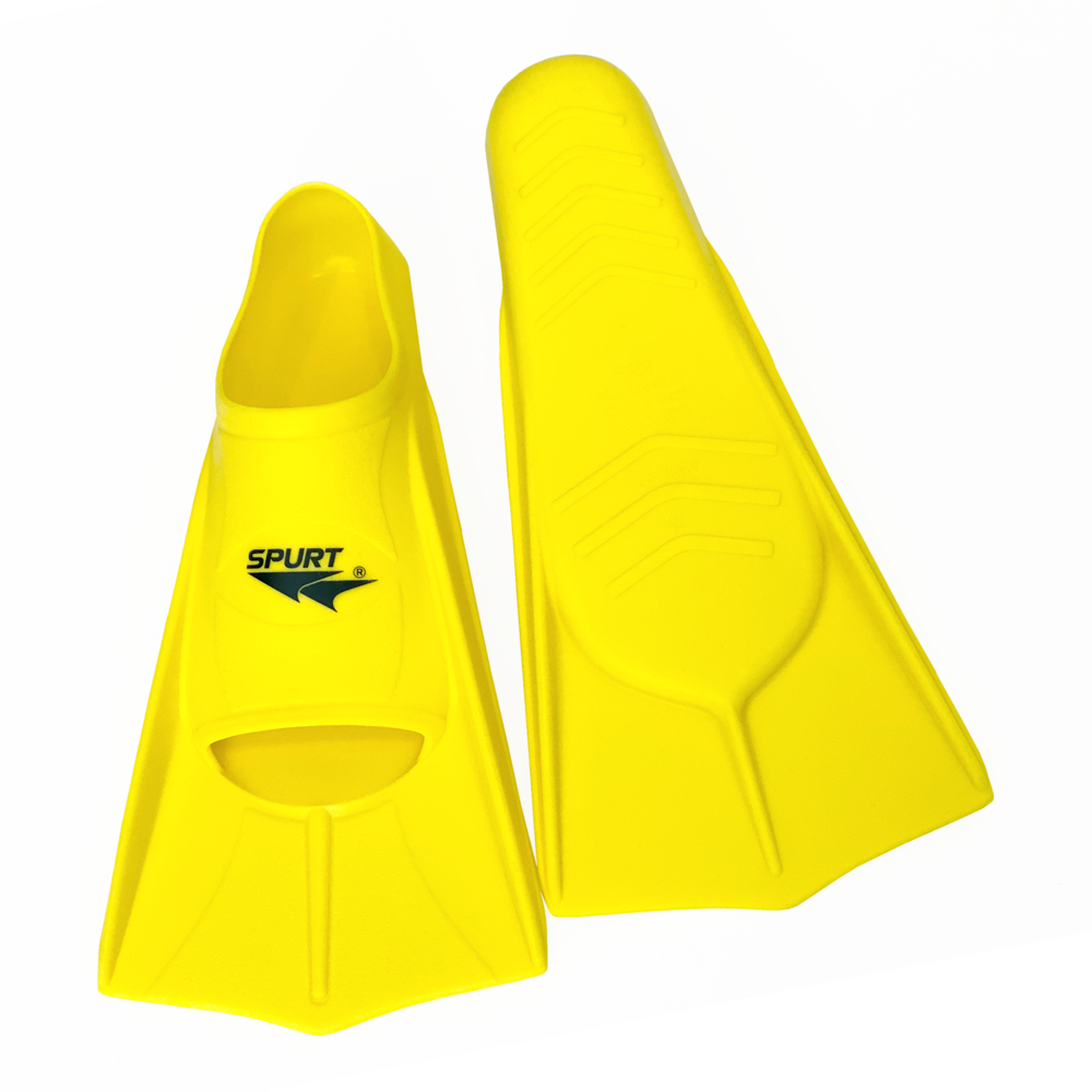Spurt short silicone training fin, yellow uk 12.5-1