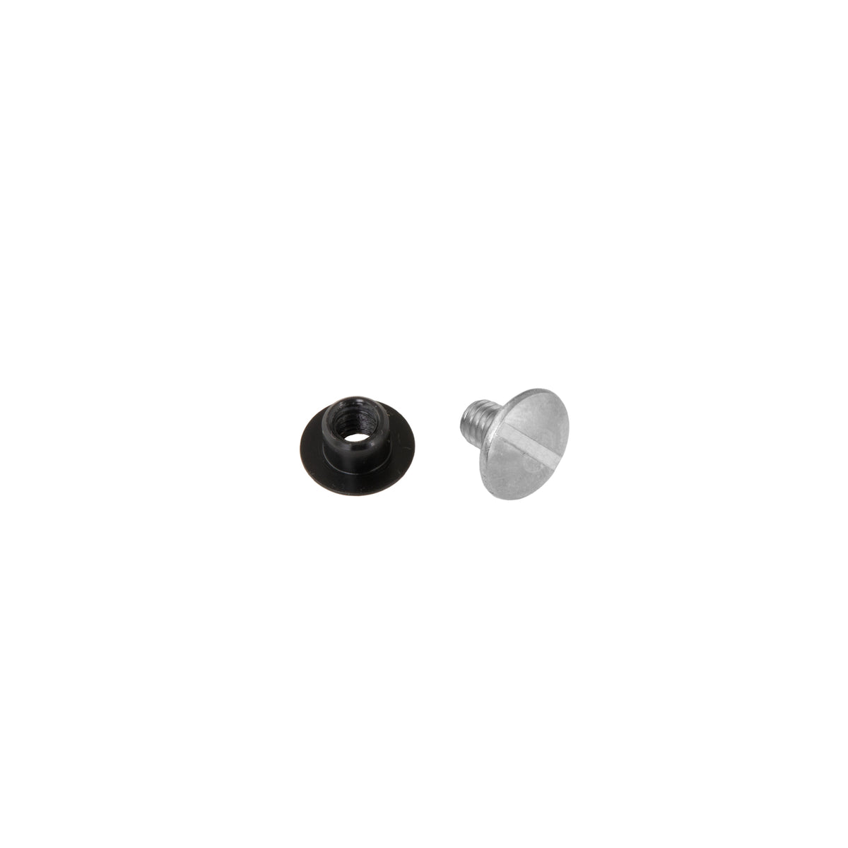 Tecline short stainless steel backplate bolt with black delrin nut