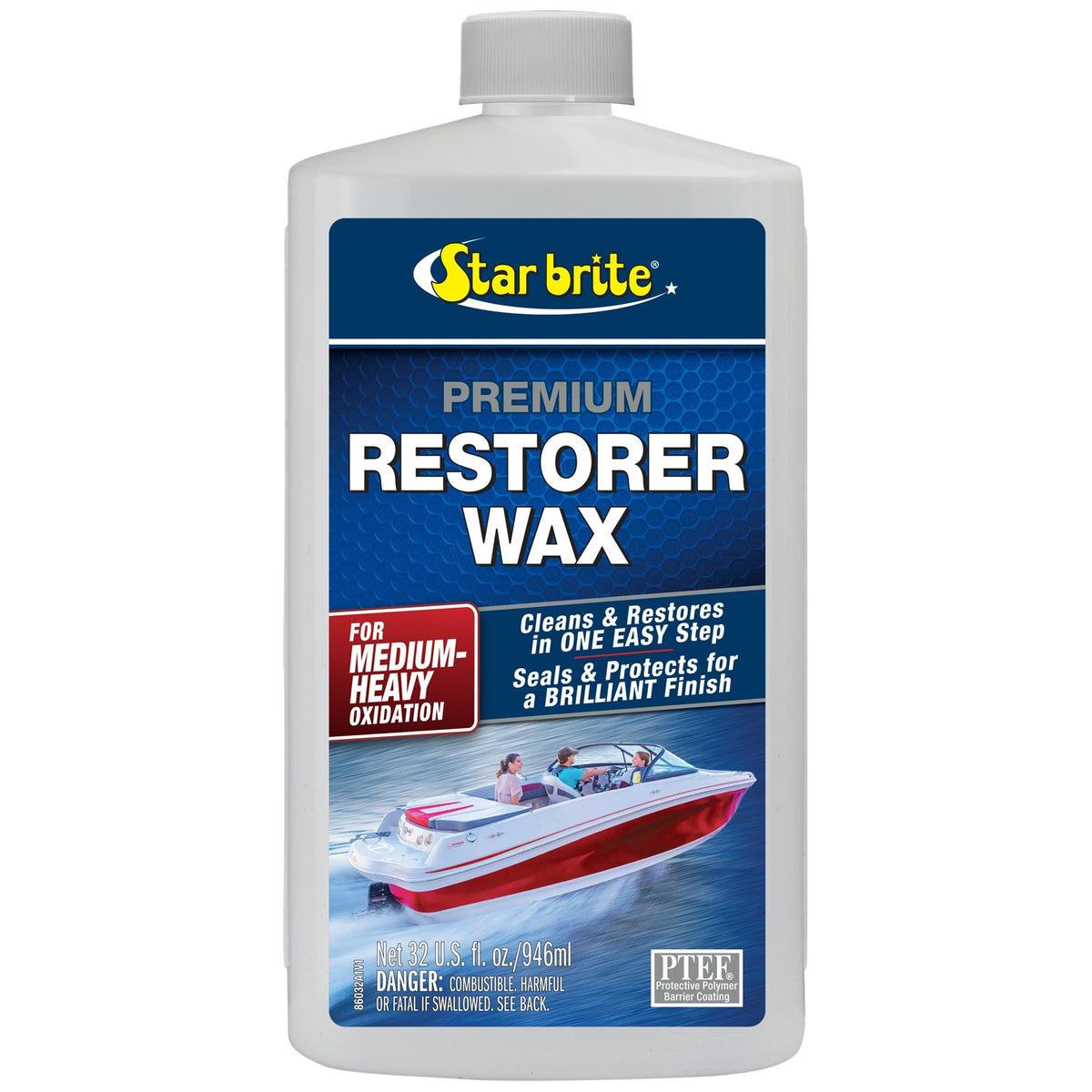 Starbrite Premium Restorer Wax 946 ml bottle for medium to heavy oxidation