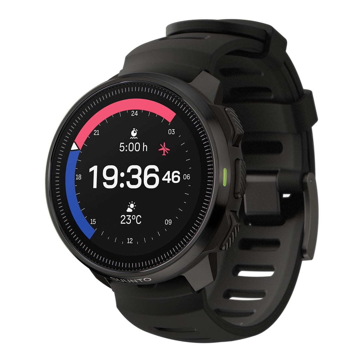 Suunto Ocean dive computer on a sand silicone strap, showing the analogue watch face