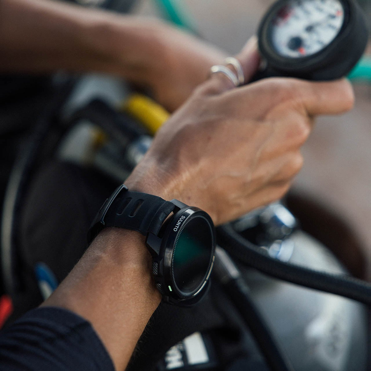 Suunto Ocean worn on the wrist at the surface