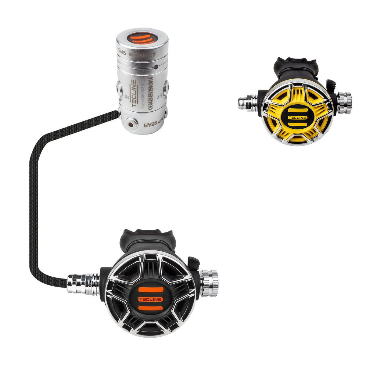 Tecline R2 TEC2 regulator with yellow TEC2 octopus