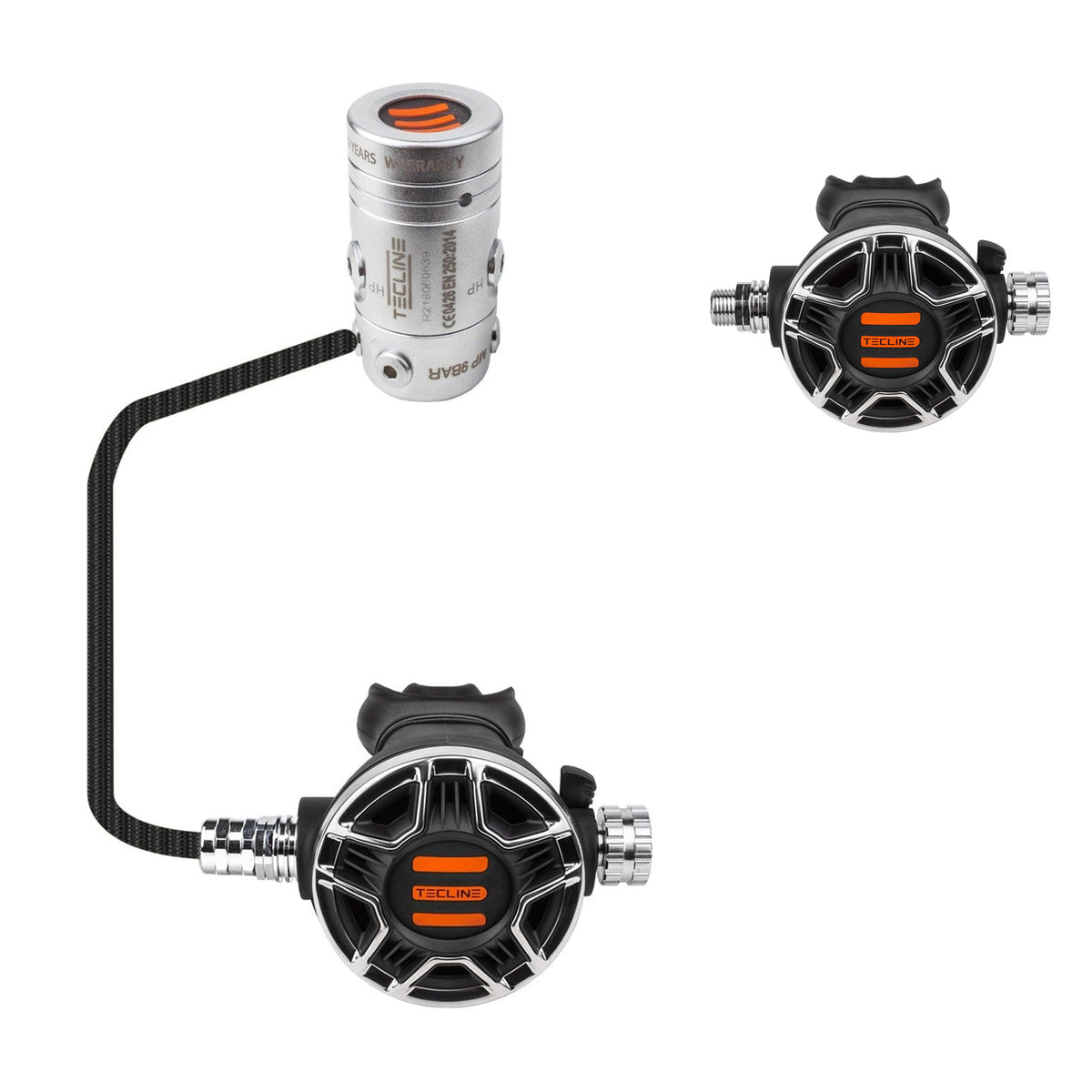 Tecline R2 TEC2 SemiTec I regulator with a second black TEC2 second stage