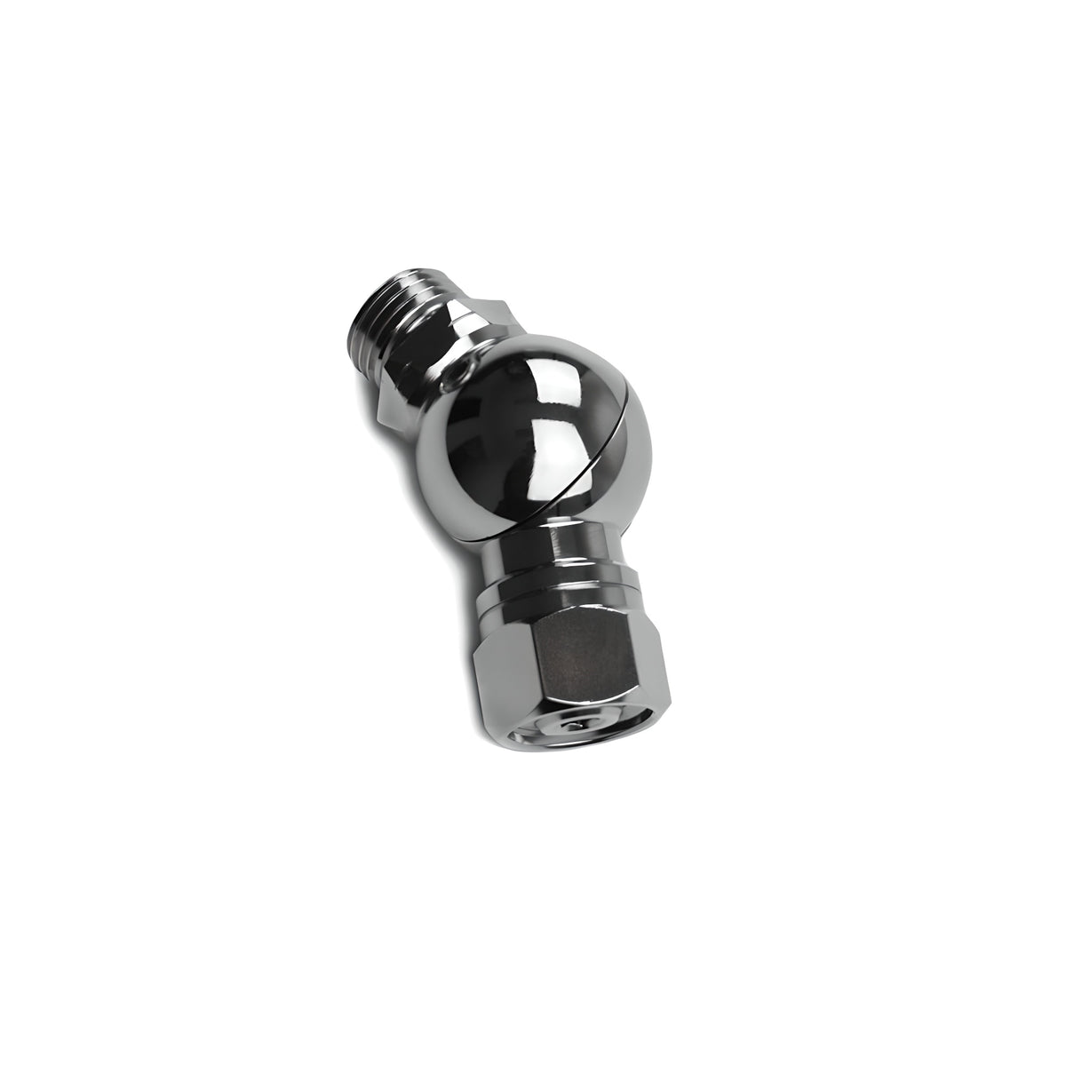 Tecline rotating LP swivel for a second stage in chrome, angled view