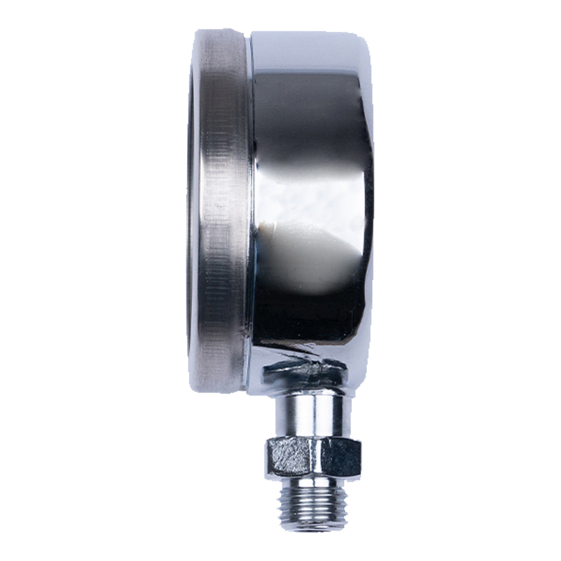 Termo Industria SPG Tech Gauge 52 mm with a double mirror chrome case and 0 to 360 bar dial, front view