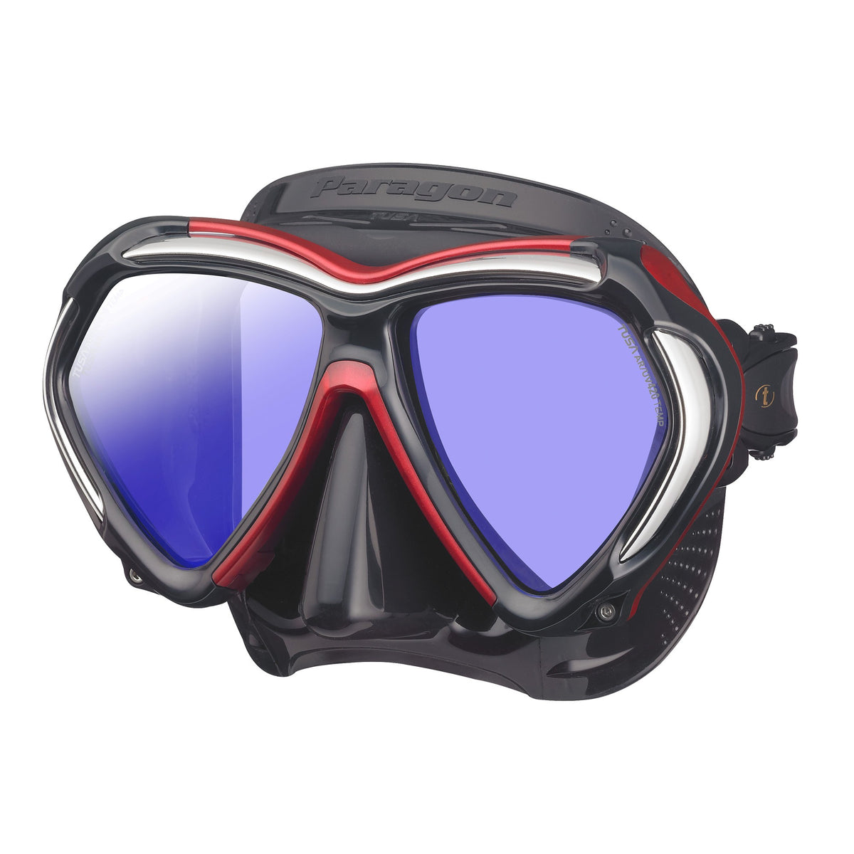 Tusa Paragon mask with Metallic Dark Red accents
