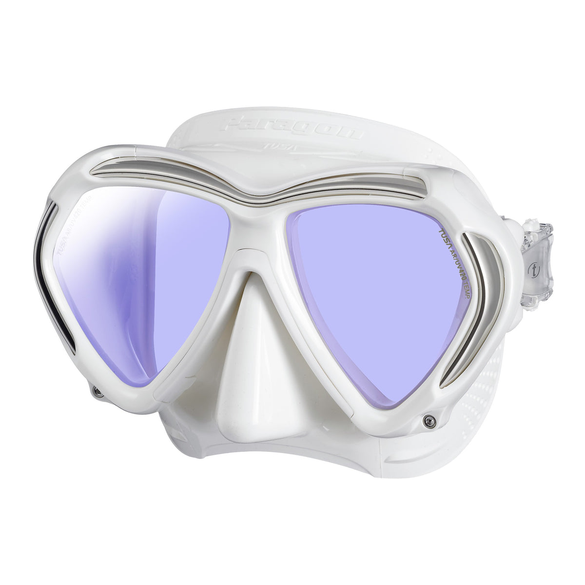 White Tusa Paragon mask with white silicone skirt