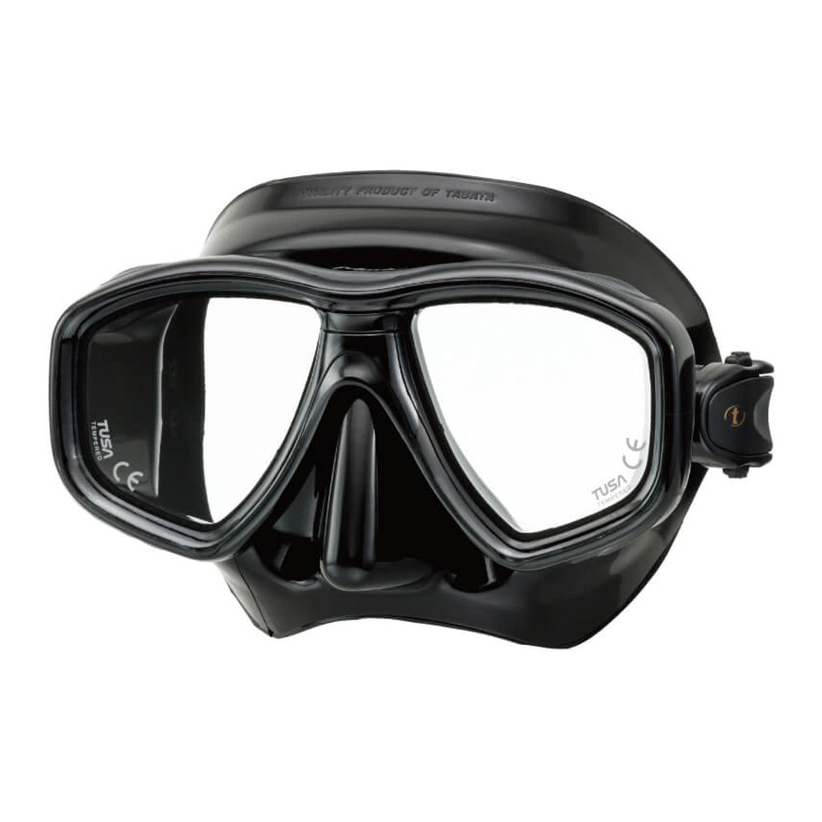 Tusa Freedom Ceos twin lens mask, black silicone with Flash Yellow frame