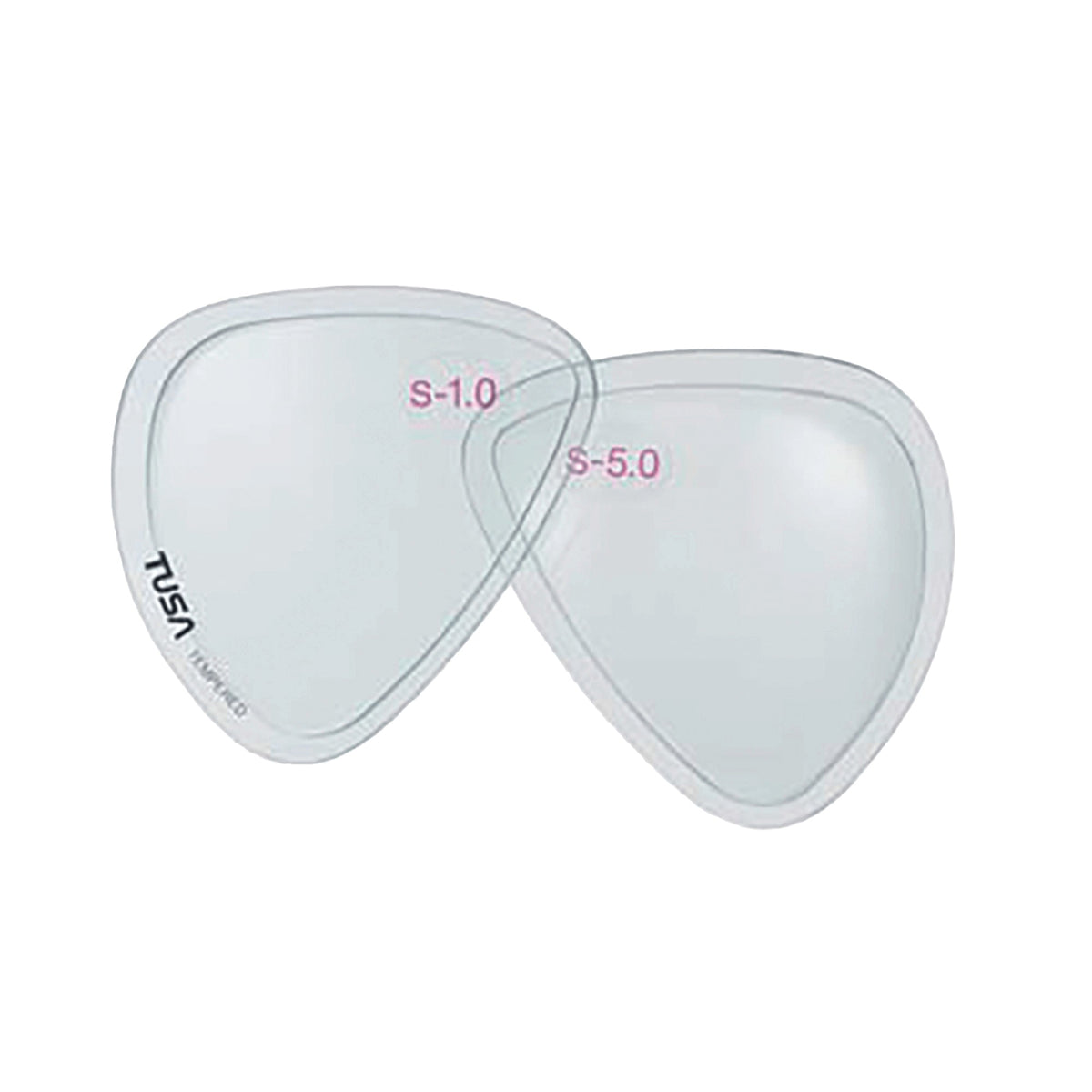 Tusa left and right corrective lenses for the Intega mask