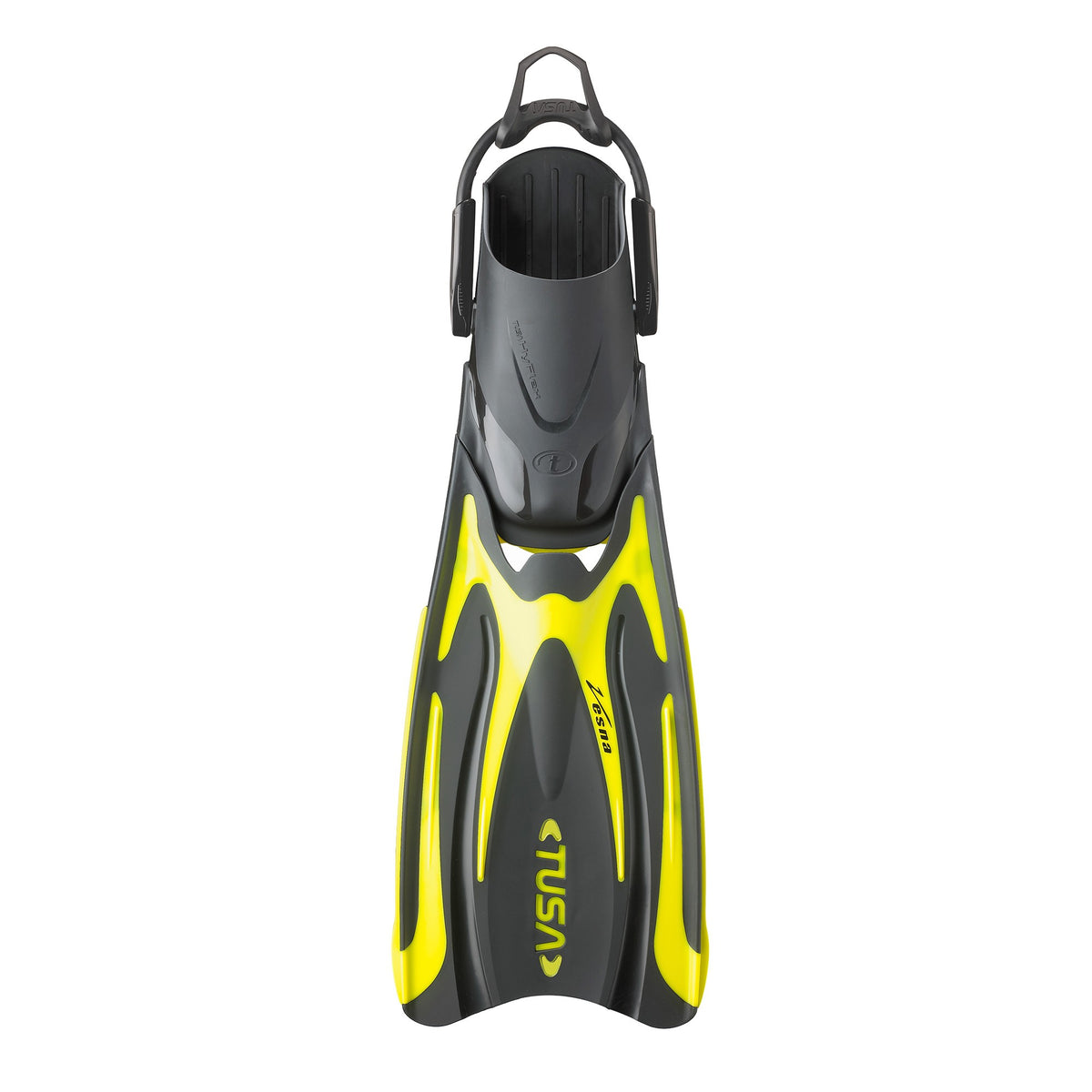 Pair of Tusa Hyflex Vesna fins in Fishtail Blue