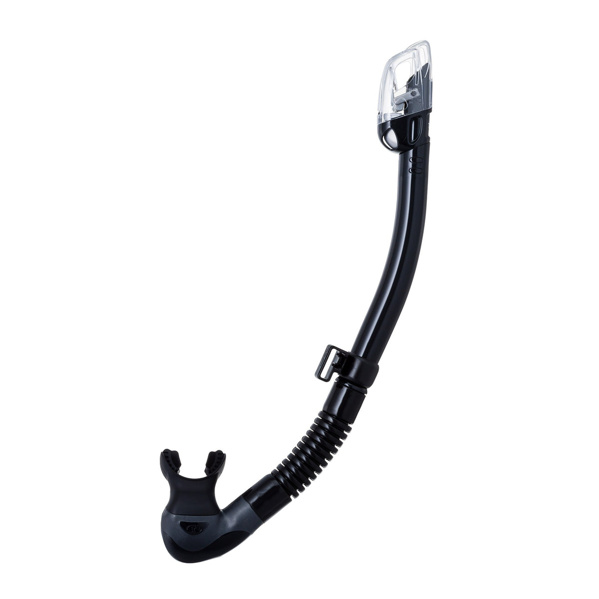Tusa Hyperdry Elite II dry snorkel, black silicone with Raspberry Pink top