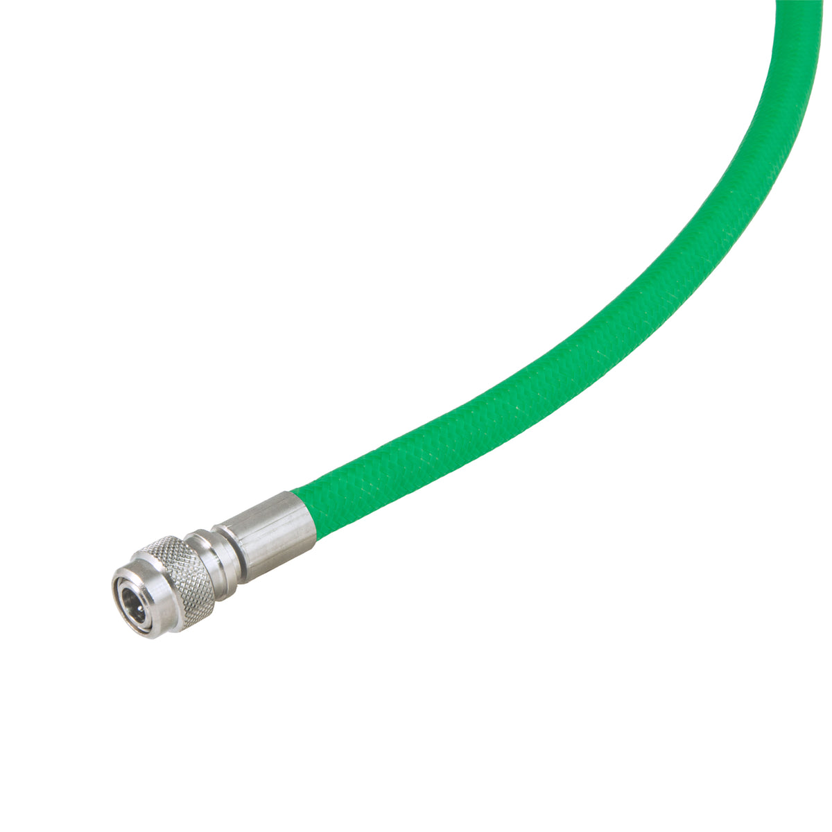 Miflex XTR inflator hose in black braid with a quick-disconnect coupling