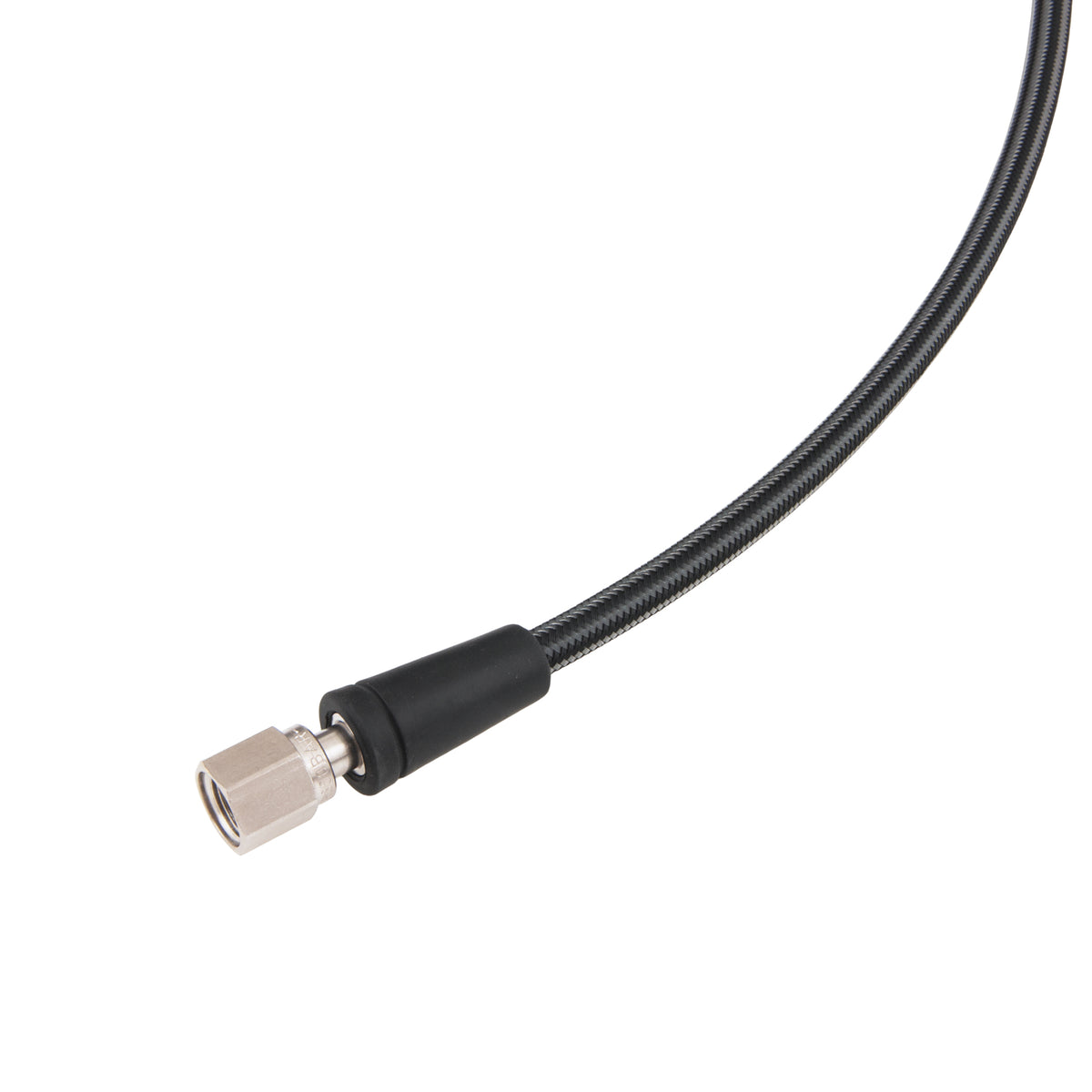 Miflex Carbon HD high pressure hose with gauge fitting and black strain relief