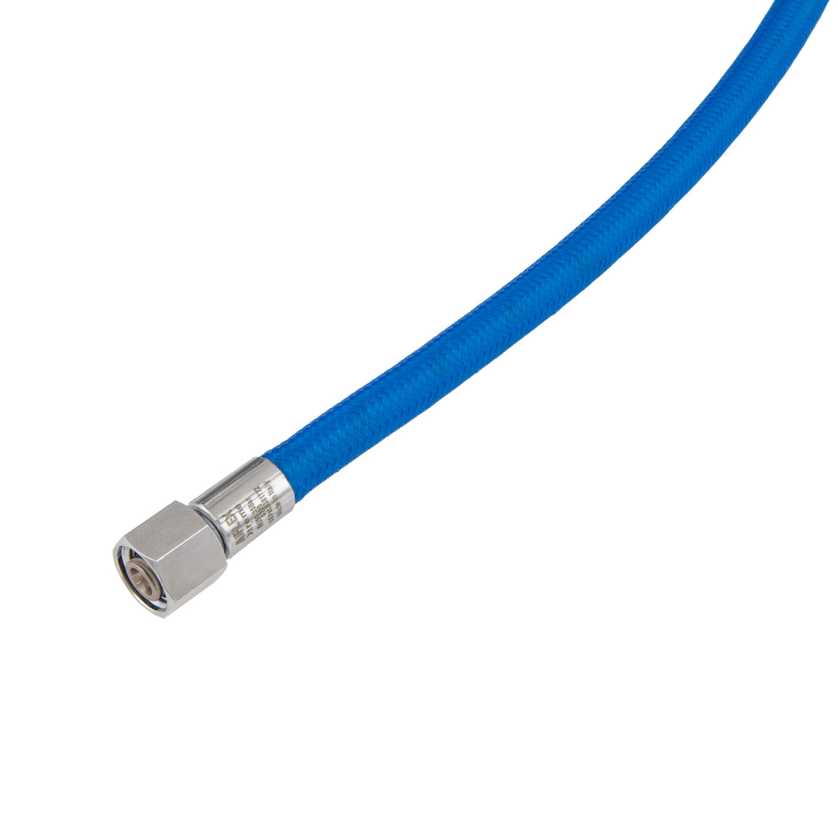 Miflex XTR low pressure regulator hose in black with stainless steel fitting