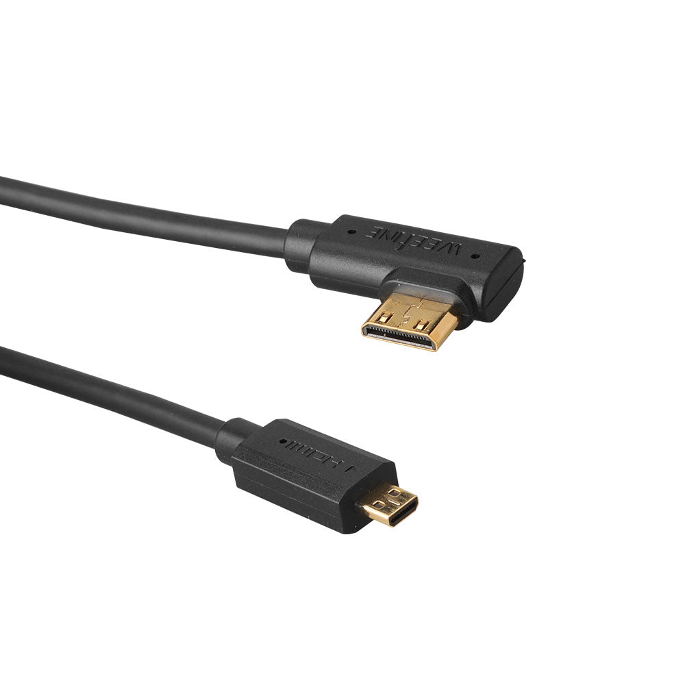 WeeFine internal HDMI cable, micro to mini angled left