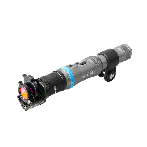 WeeFine Smart Snoot kit: Smart Focus 1200 FR with the black snoot lens fitted
