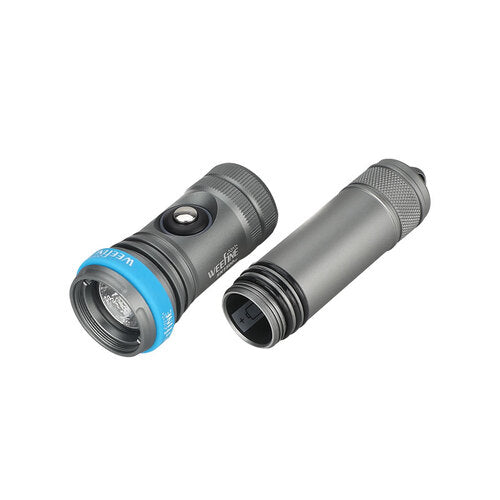 WeeFine SN1500 V2 dive torch, front three-quarter view