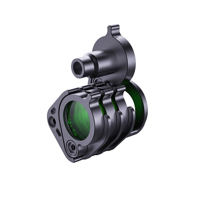 WeeFine WFA62 filter and snoot unit with a green filter swung across