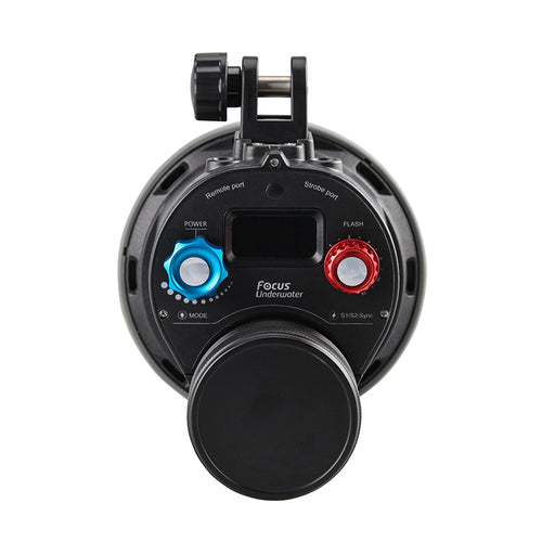 WeeFine WFS05 rear panel with the screen and blue and red knobs