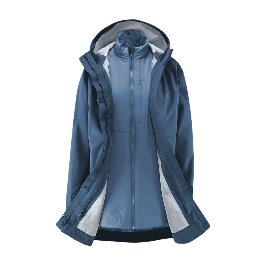 WOMENS ATLANTIC 3 IN 1 COAT BLUE