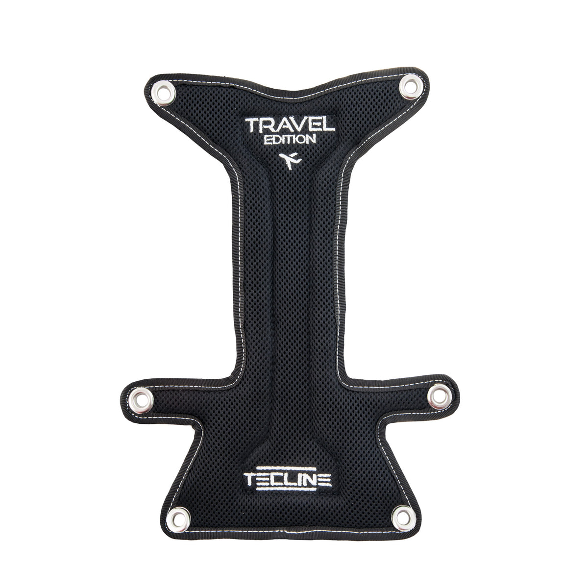 Tecline H backplate soft pad in black with the Tecline logo
