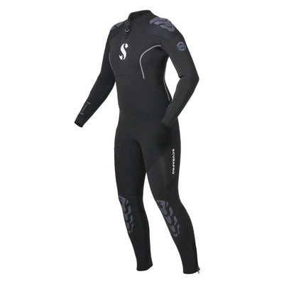 SCUBAPRO Everflex Yulex Steamer 5/4mm women's wetsuit, angled front view